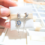 Charm Cadena De Seguridad Copos De Nieve