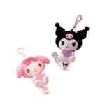 Llavero Peluche Kuromi Corazón Lila