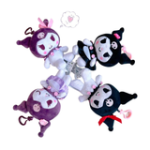 Llavero Peluche Kuromi Moño rosa