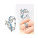 Anillo Estrellas Entrelazadas Infinito