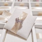 Charm Clip Flores Rosas Cristales