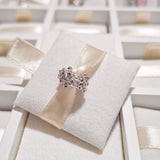 Charm Clip Flores Rosas Cristales