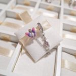 Charm Cadena De Seguridad Mariposa Y Corazón