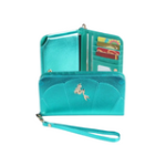 Cartera La Sirenita Conchas Verde Metálico