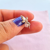 Aretes Hada Cristal Circular Rosa