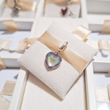 Charm Corazón Tornasol Cristales De Colores