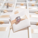 Charm Flor Rosa Esmalte Y Cristales