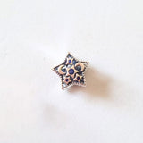 Charm Estrella Con Lunas Y Estrellas Azules