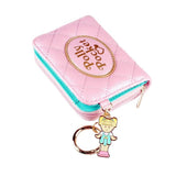 Cartera Monedero Polly Pocket Rosa/Azul y Dije
