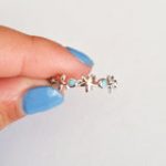 Anillo Círculos Azul Cielo y Estrellas