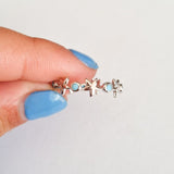 Anillo Círculos Azul Cielo y Estrellas