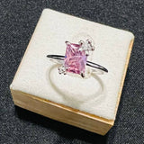 Anillo Cristal Rosa Con Dos Margaritas Elegantes